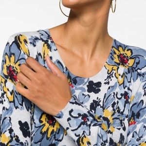 Daniel Rainn Blue floral pullover sweater sz M NWOT